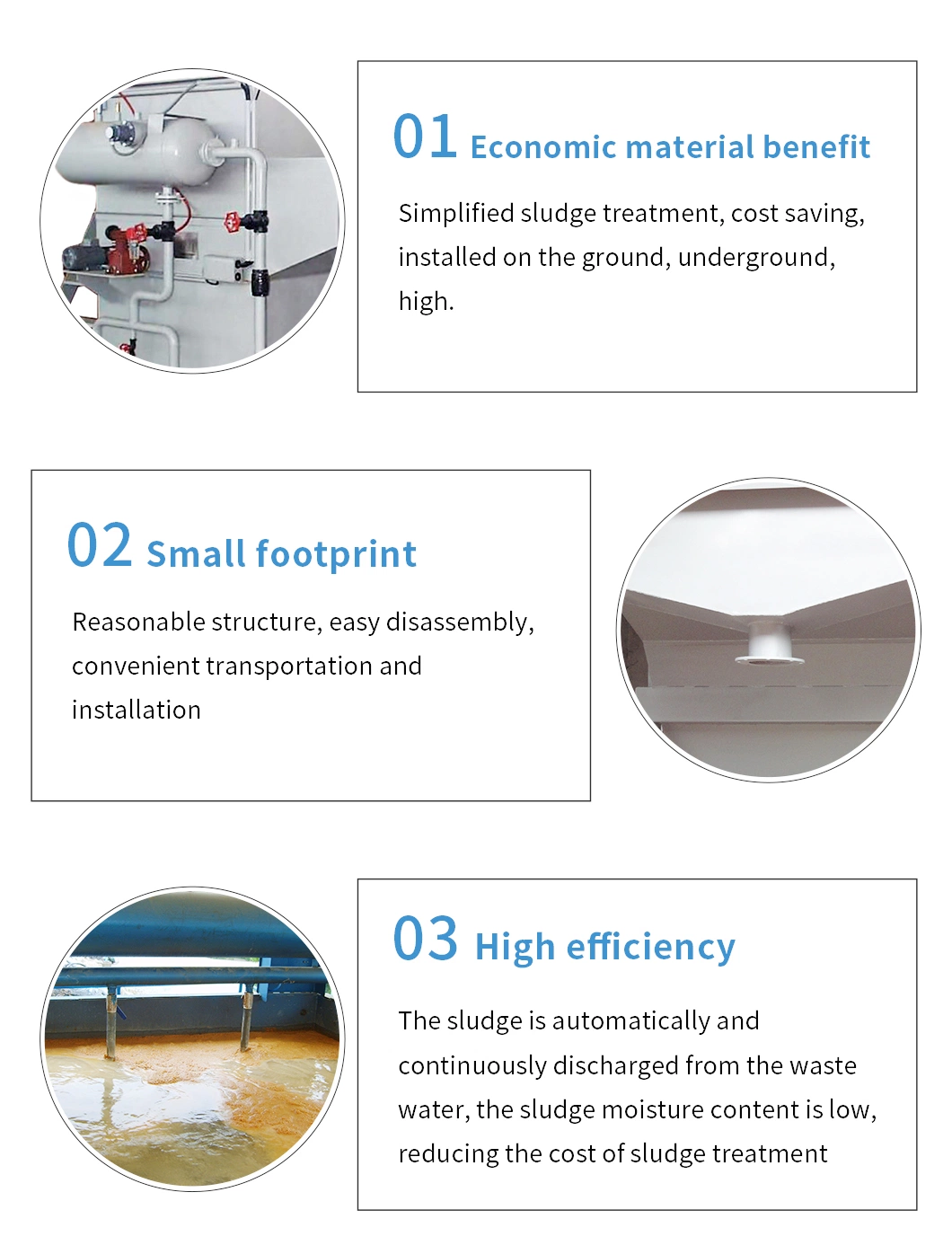 Water Treatment Machinery of Sewage Treatment Plant Dissolved Air Flotation Machine