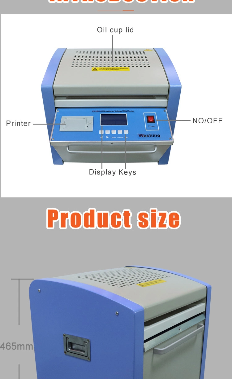 Automatic insulation oil lab equipment dielectric strength tester transformer dielectric oil bdv test equipment